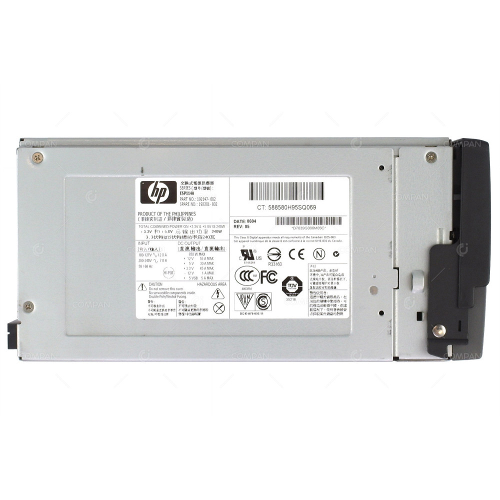 192201-002 HP 870W POWER SUPPLY FOR HP PROLIANT DL580 DL585 G2